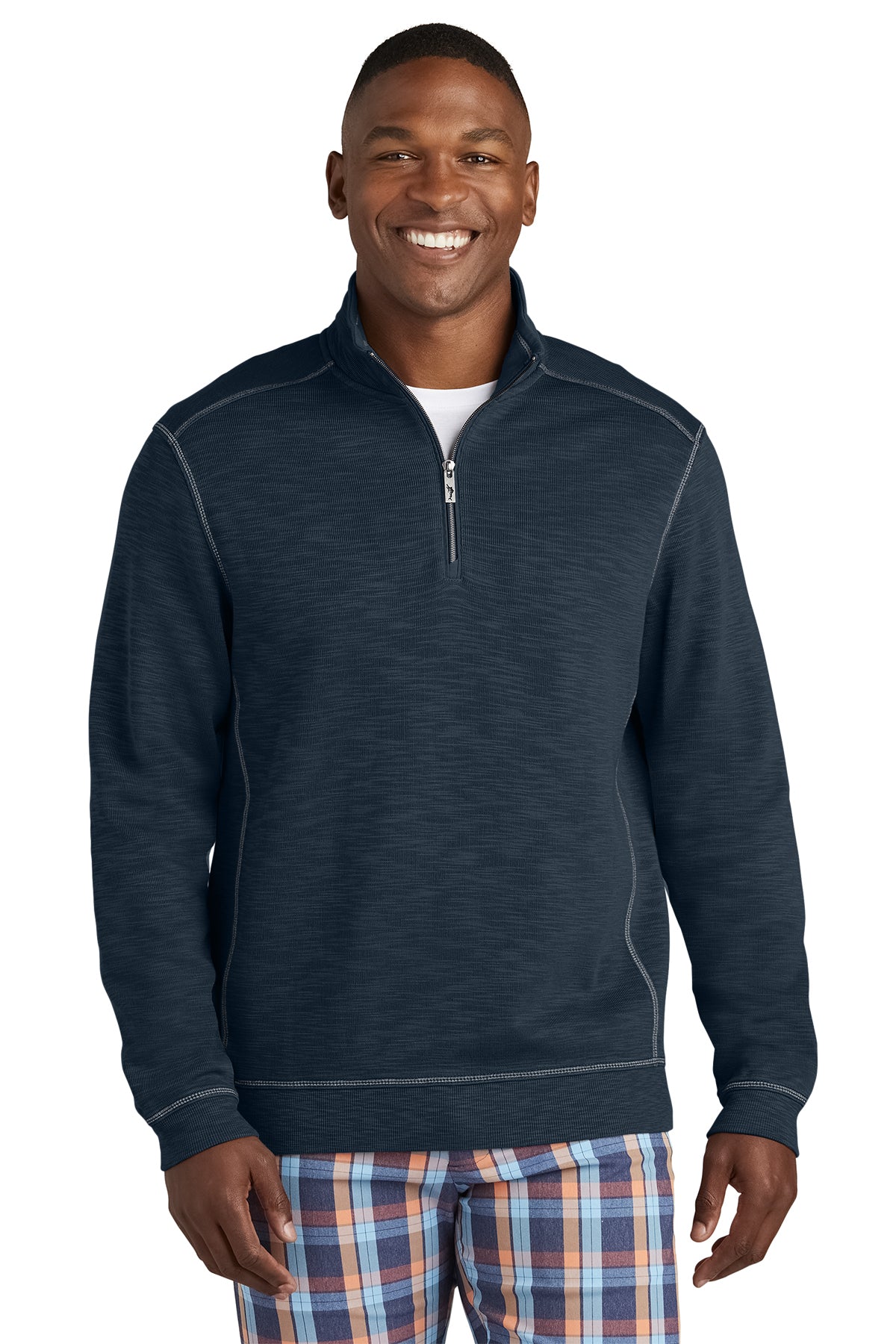 Tommy Bahama Mens Tobago Bay Blue Note 1/2-Zip - ST226342TB