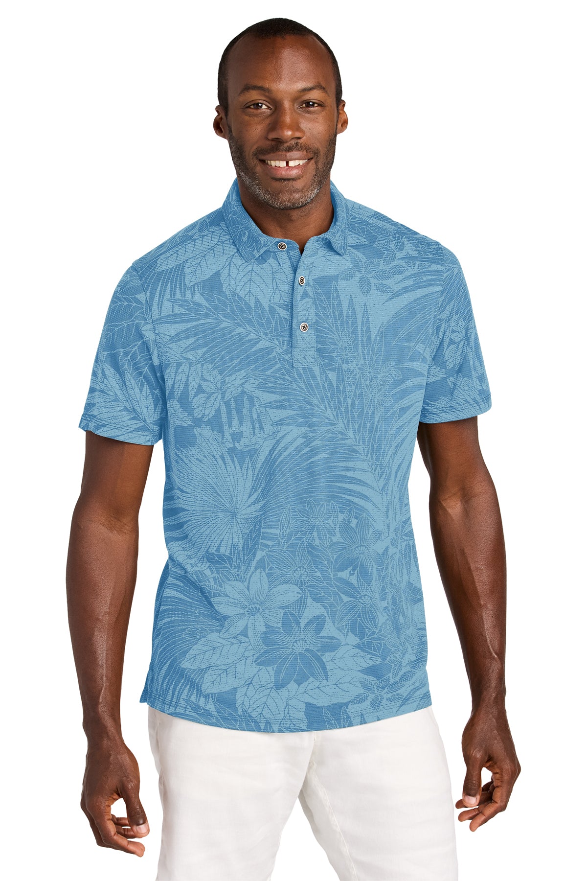Tommy Bahama Santiago Paradise Mens Chambray Blue Polo ST227544TB