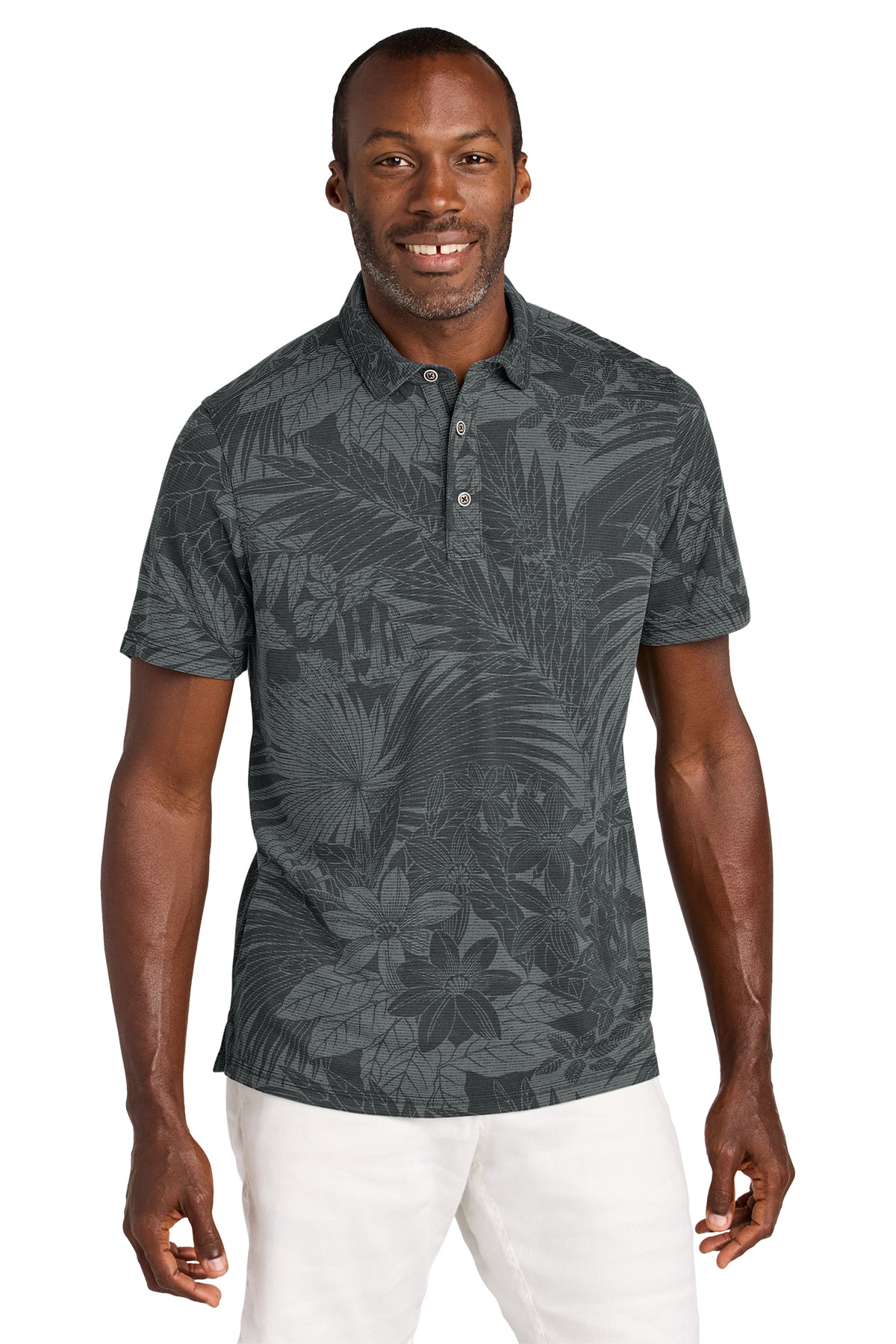 Tommy Bahama Santiago Paradise Mens Coal Polo ST227544TB