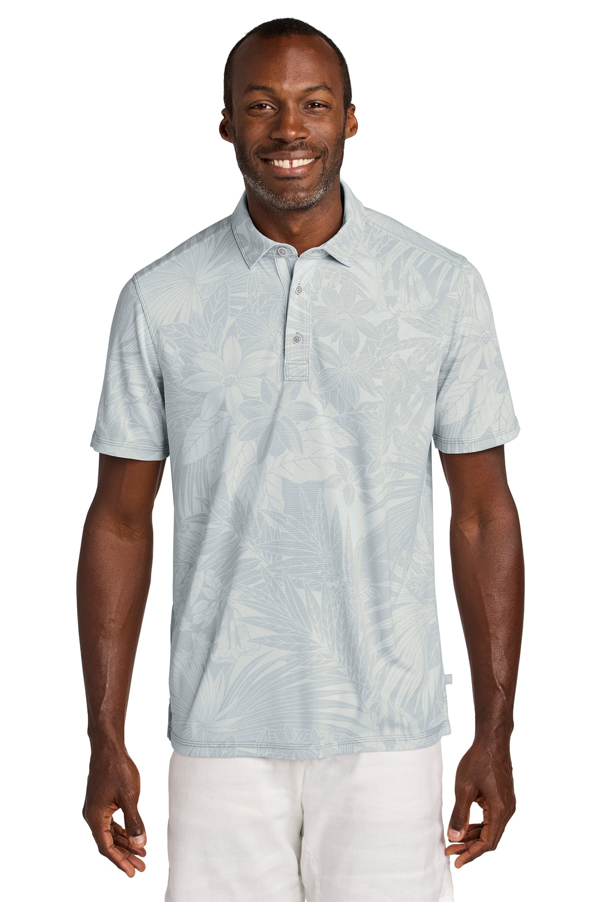 Tommy Bahama Santiago Paradise Mens Zinc Grey Polo ST227544TB