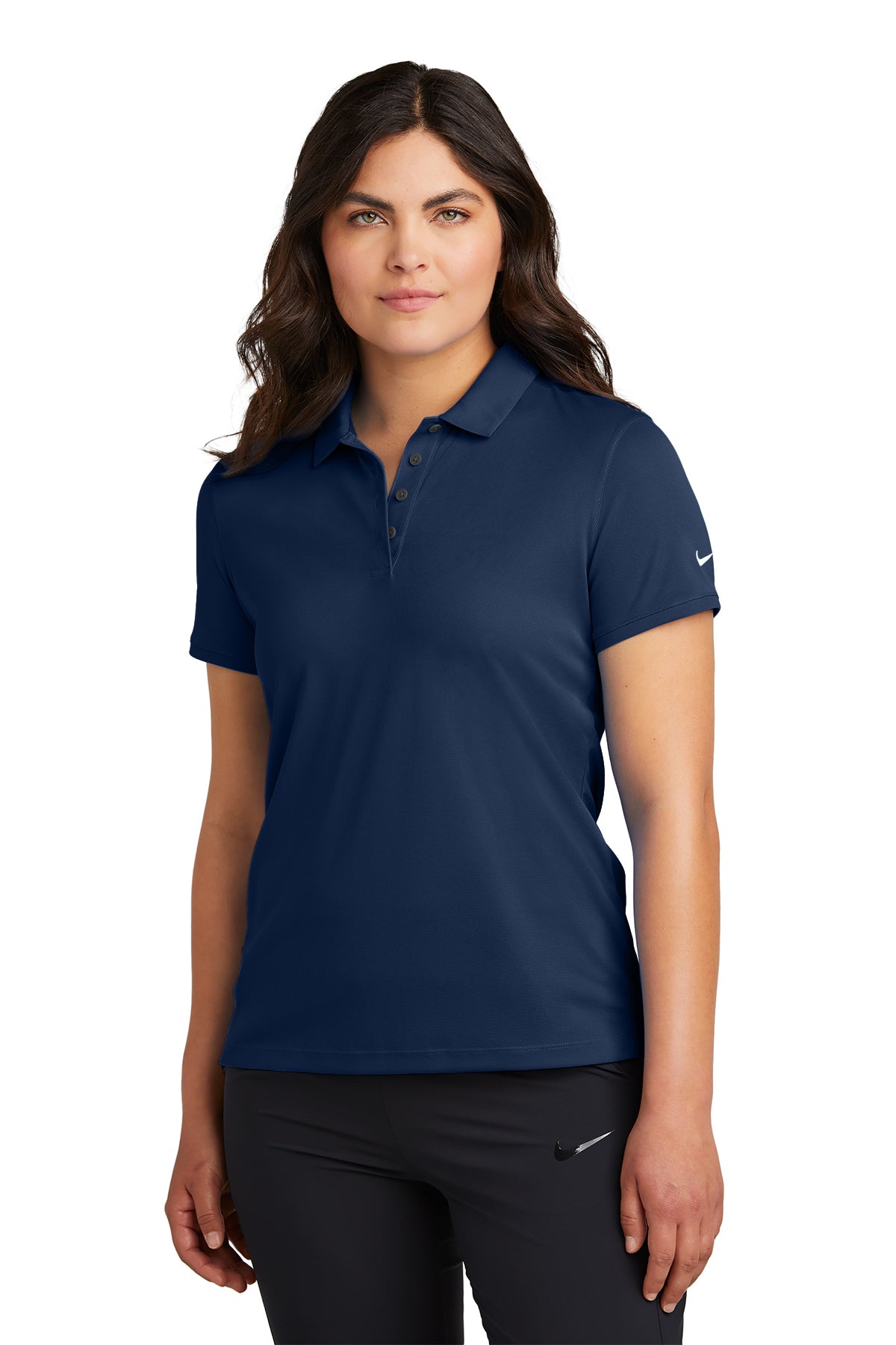 NKDX6685- Nike Women's Victory Solid Polo in Navy