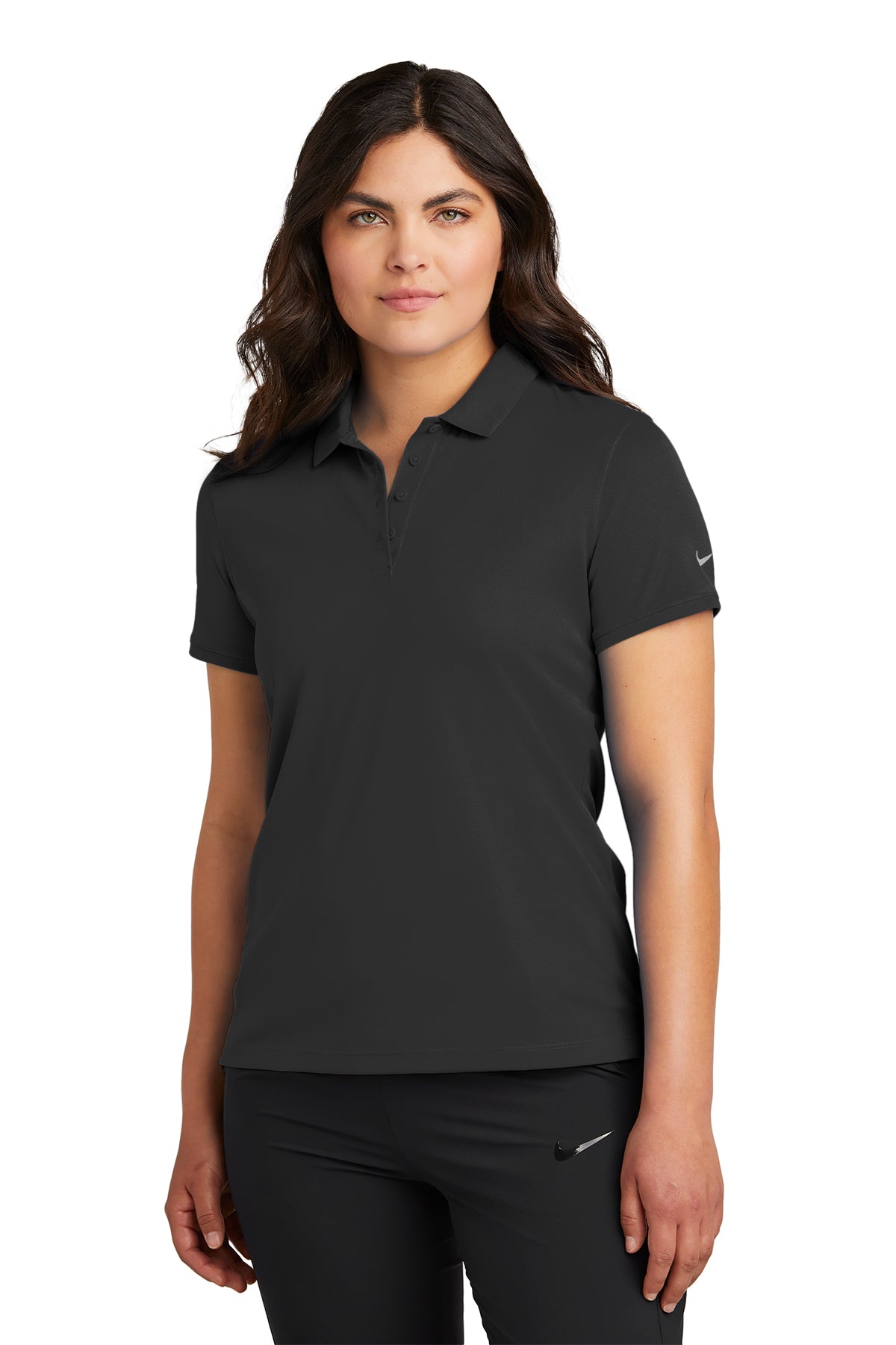NKDX6685- Nike Women's Victory Solid Polo in Black