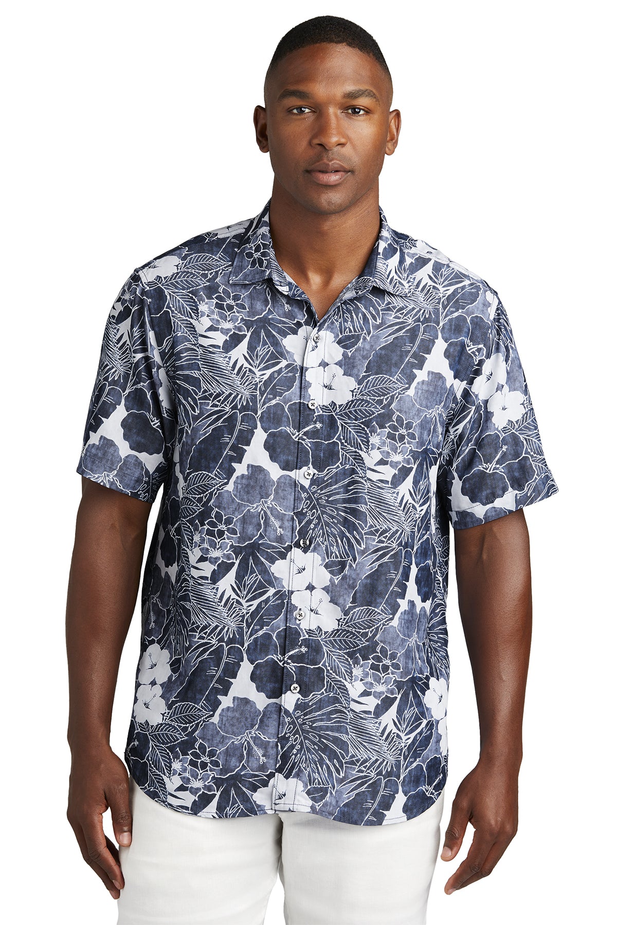 Men's Tommy Bahama® Coconut Point Playa Flora Short Sleeve Shirt ST325929TB in Blue Note