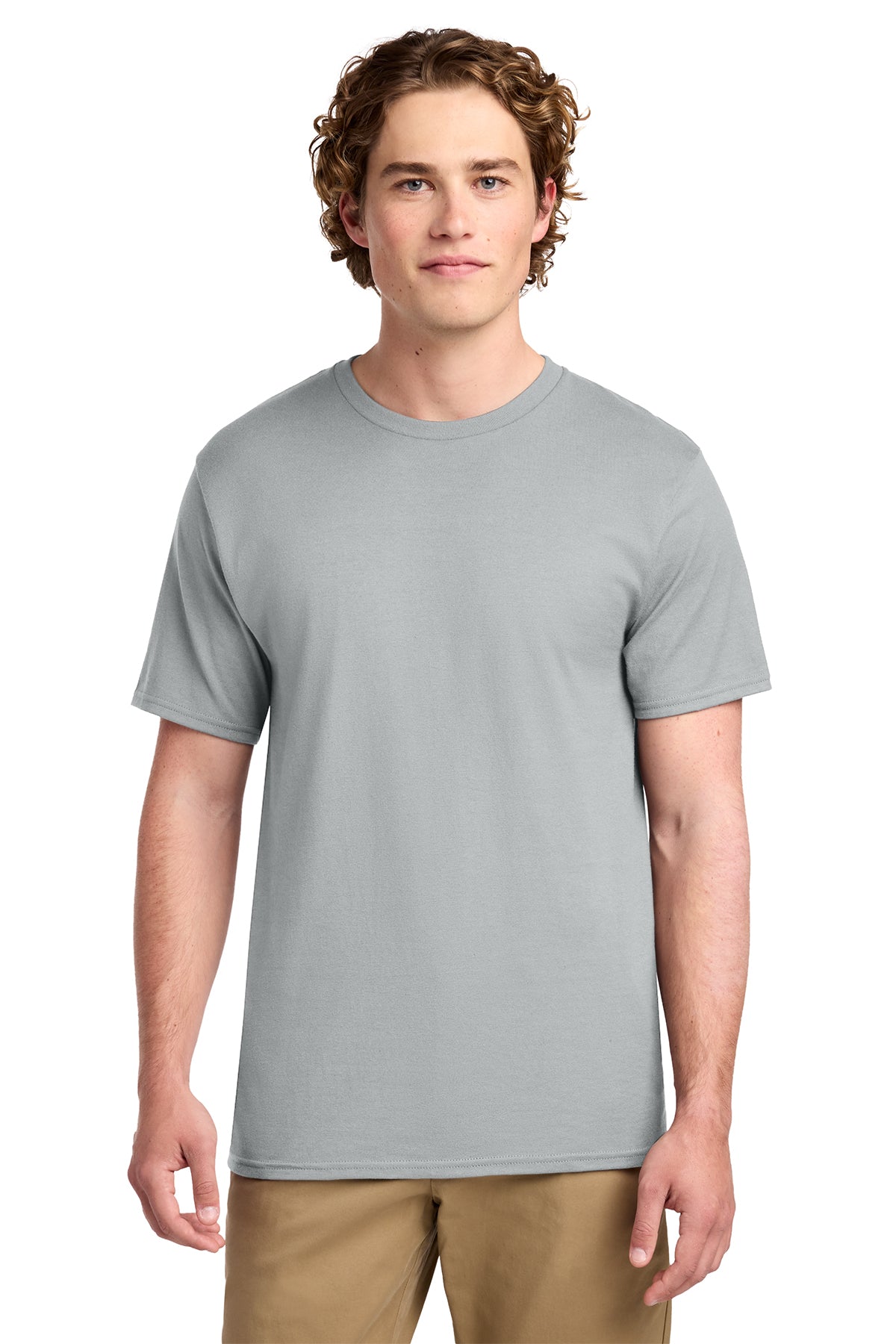 Port & Co PC150 Ring Spun Cotton Tee Shirt Silver