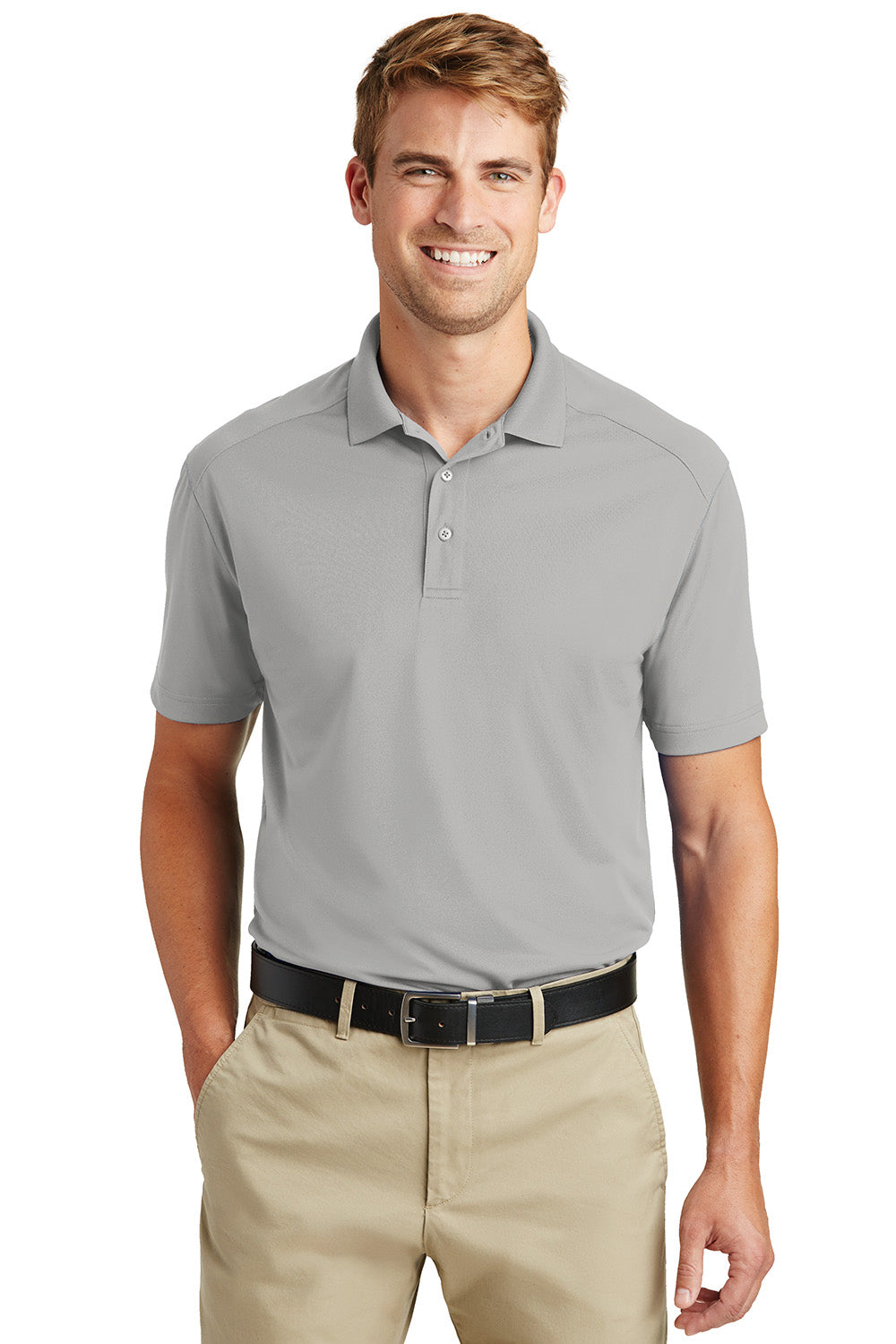 CornerStone Select Lightweight Snag-Proof Men's Light Grey Polo CS418
