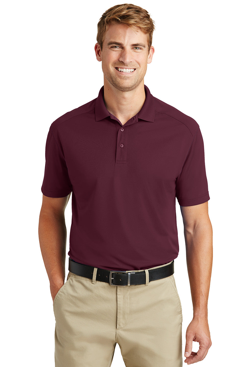 CornerStone Select Lightweight Snag-Proof Men's Maroon Polo CS418