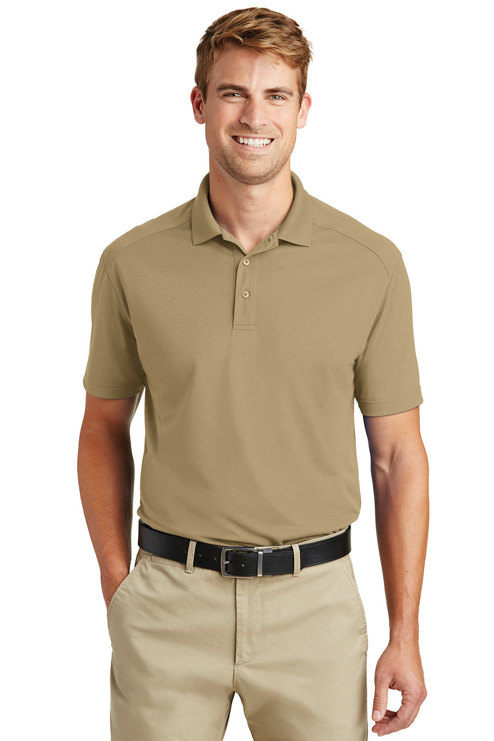 CornerStone Select Lightweight Snag-Proof Men's Tan Polo CS418