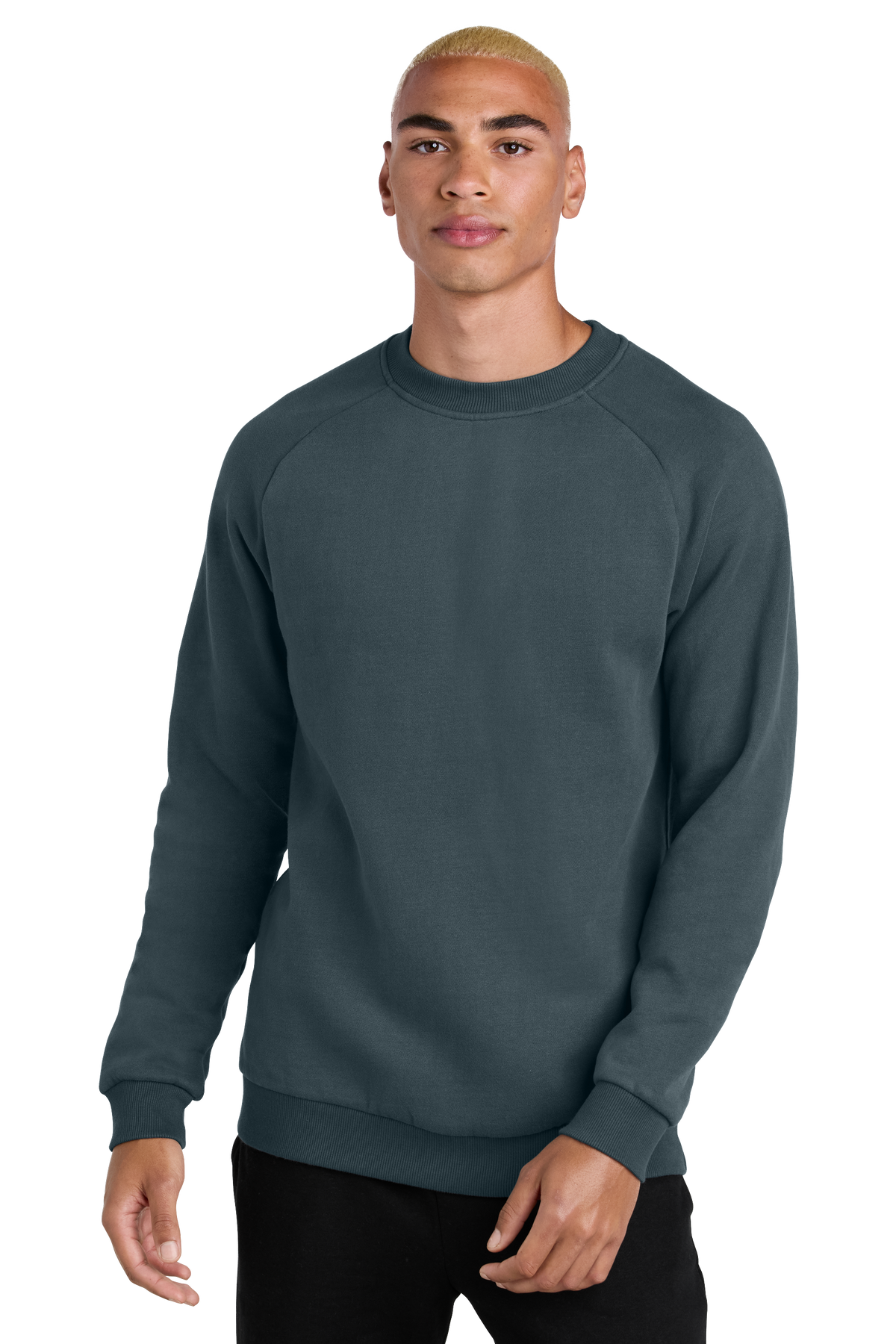 District DT7804 Cloud Fleece Crew Sweatshirt Deep Steel Blue