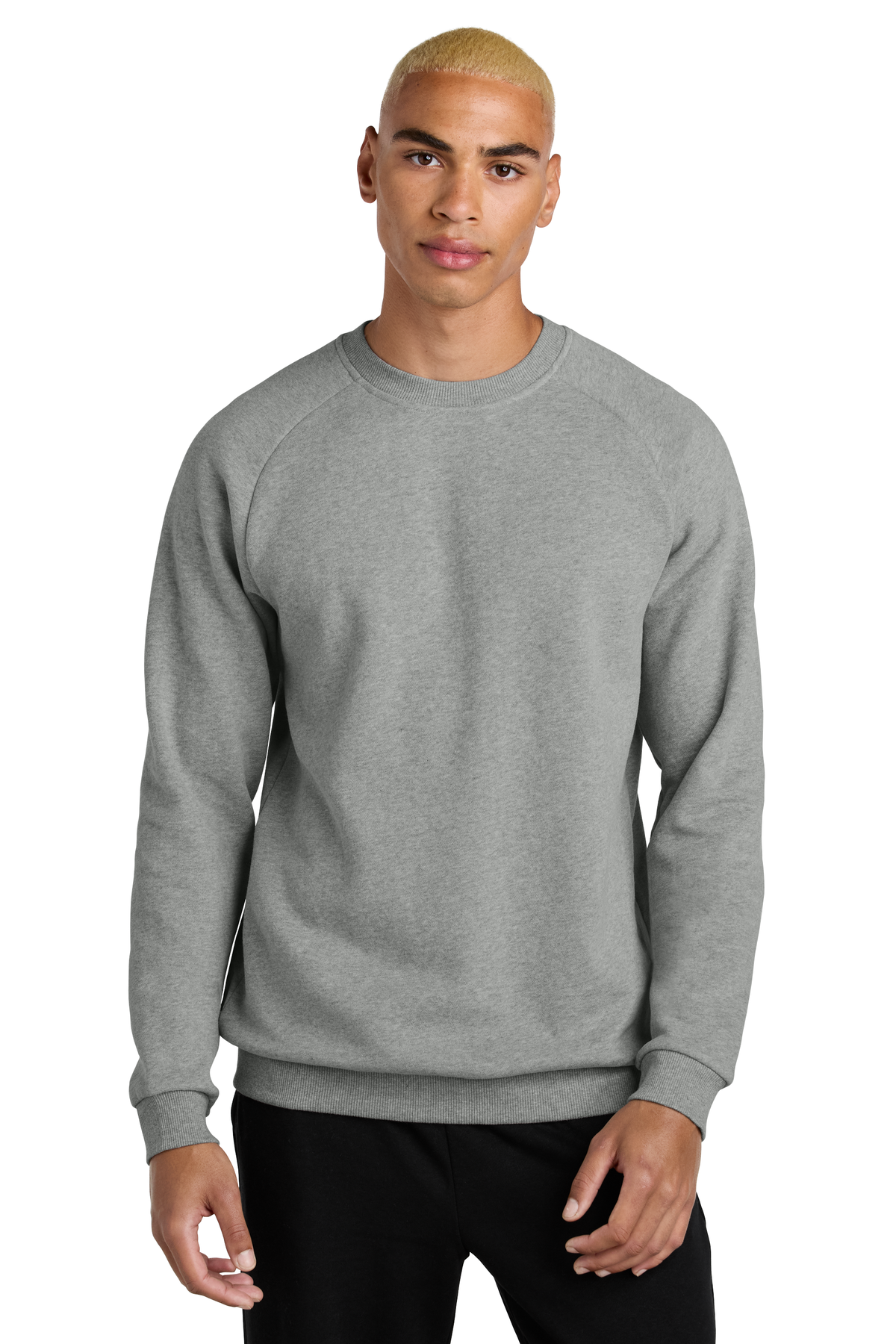 District DT7804 Cloud Fleece Crew Sweatshirt Heathered Steel
