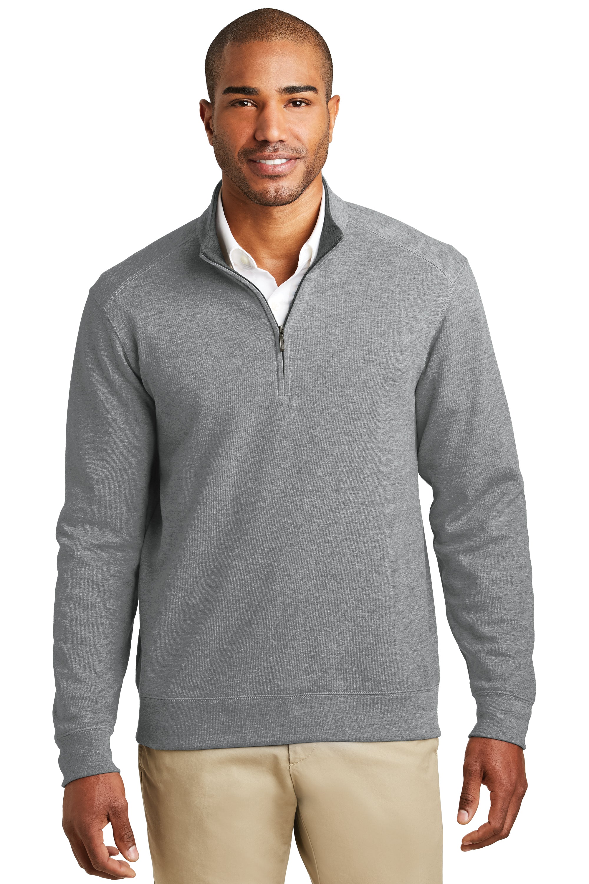 Port Authority Medium Grey Heather/Charcoal Heather