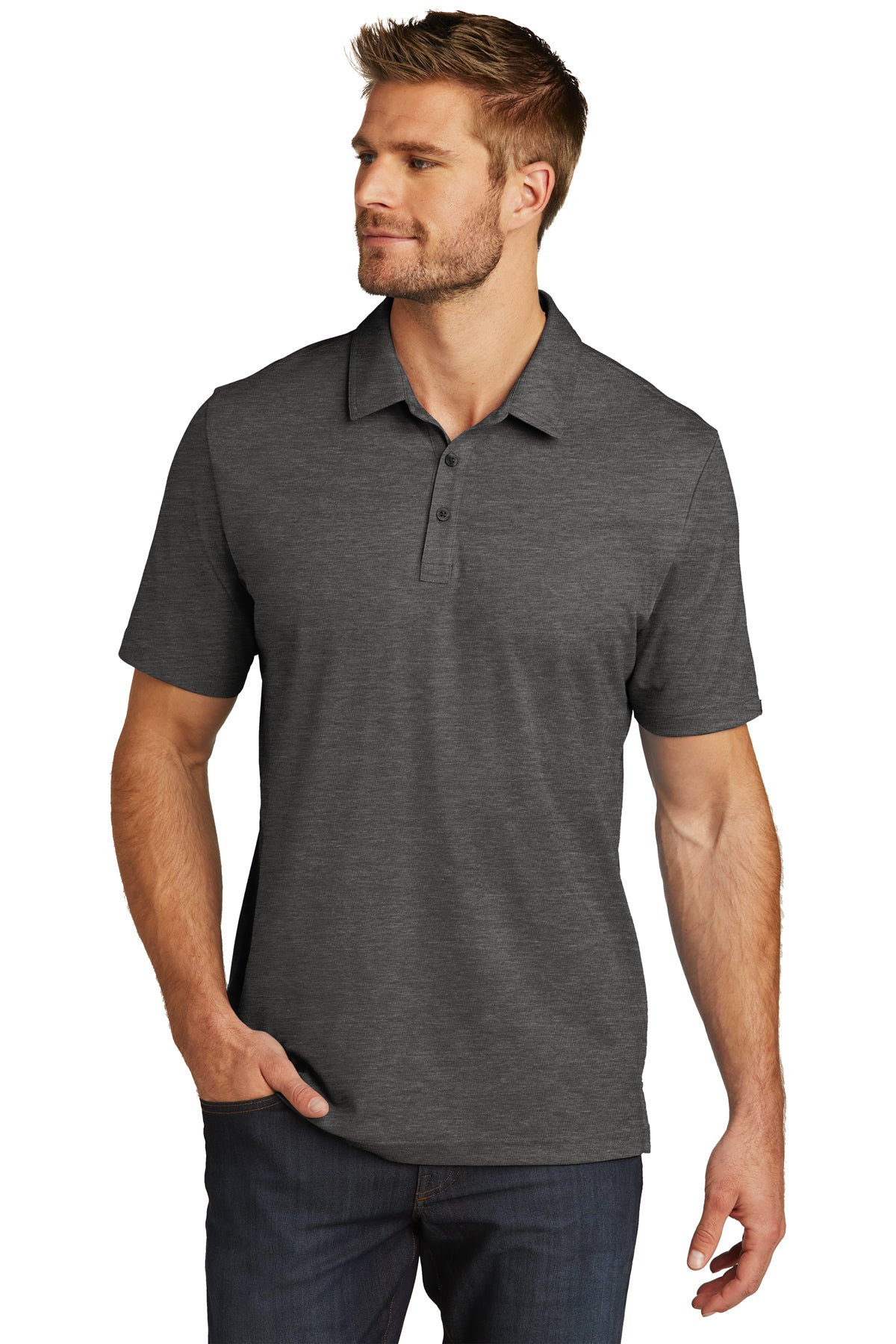 Travis Mathew Oceanside Heather Polo - Logo Shirts Direct