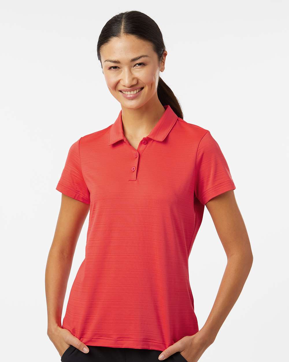Adidas Women's Textured Stripe Polo. A707