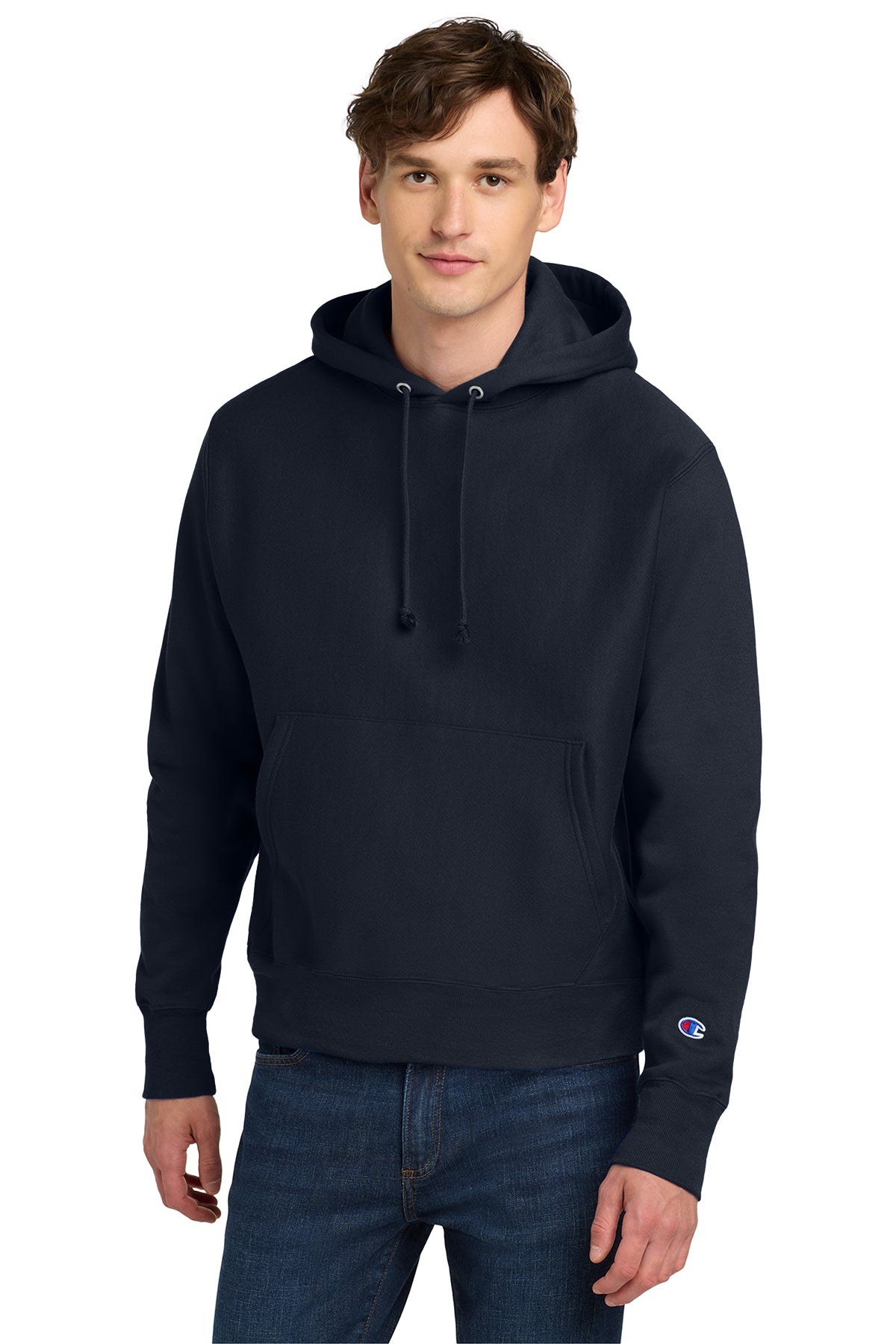 Champion Navy Hoodie Medium グレー Champion Men's Authentic XL Hooded Sweatshirt, Big & Tall