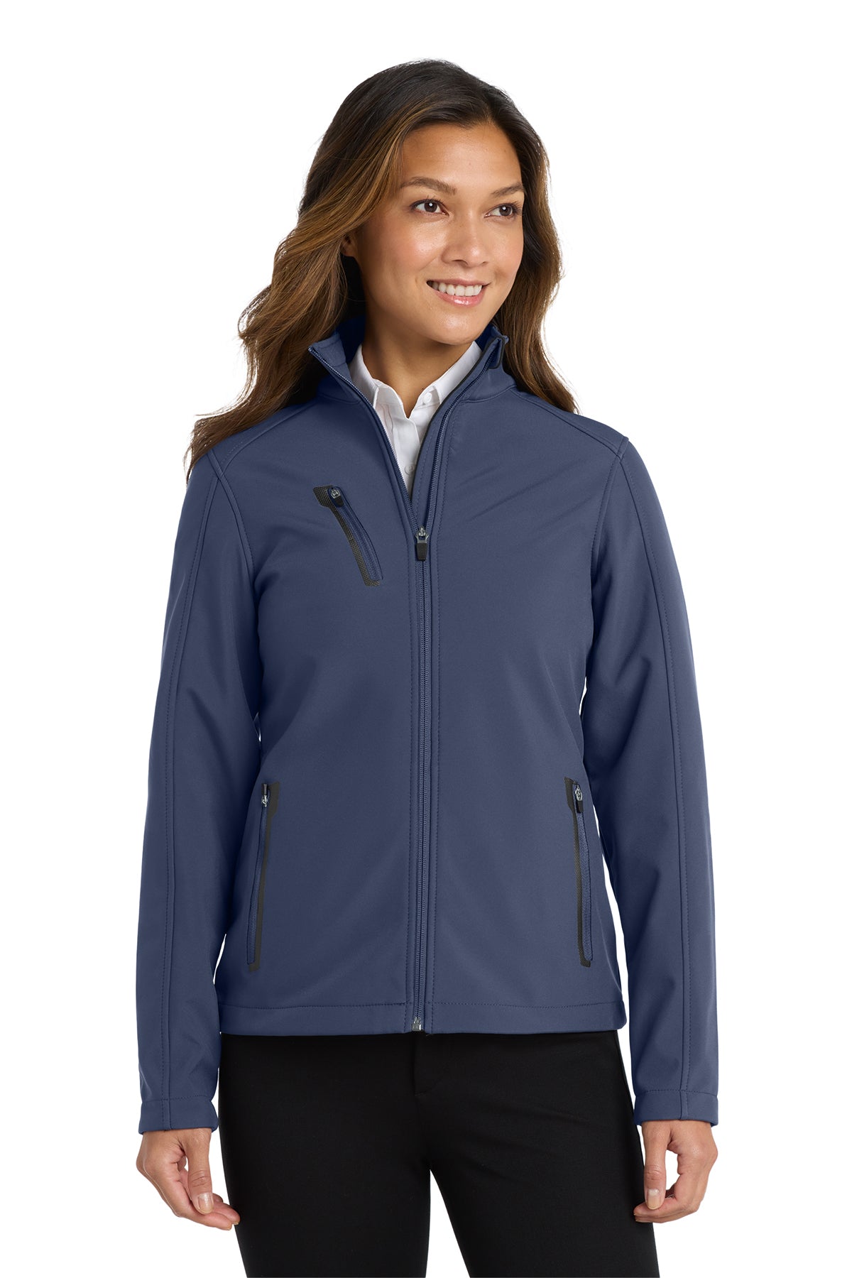 
Port Authority® Women's Welded Soft Shell Jacket. L324 in color Dress Blue Navy