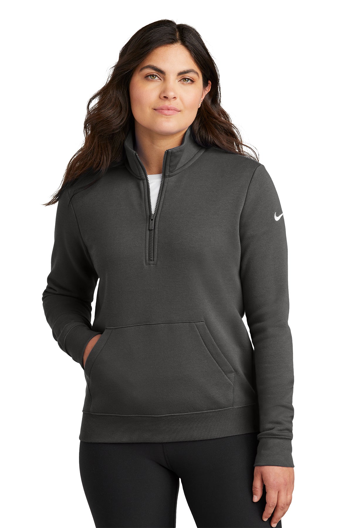 Nike Ladies Club Fleece 1/2-Zip. NKDX6720