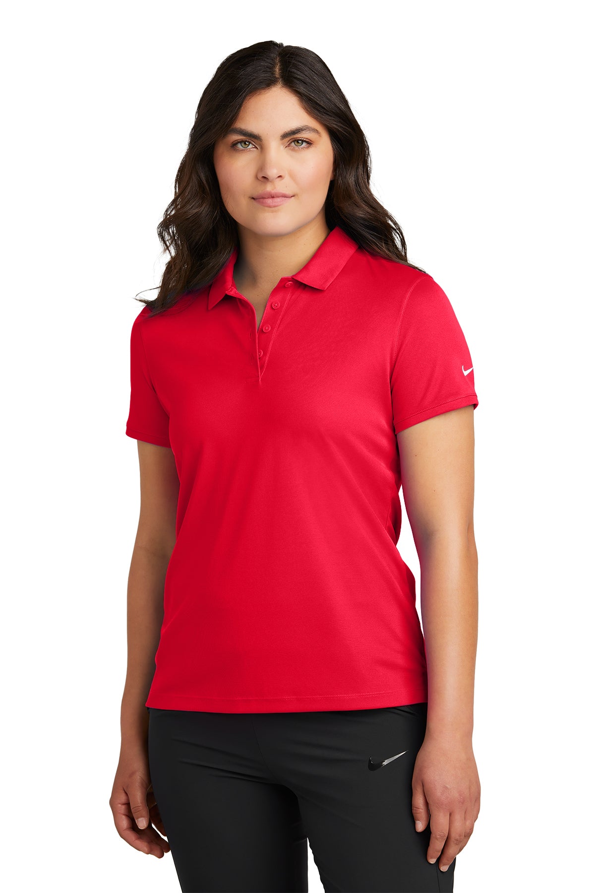 womens red nike golf shirt