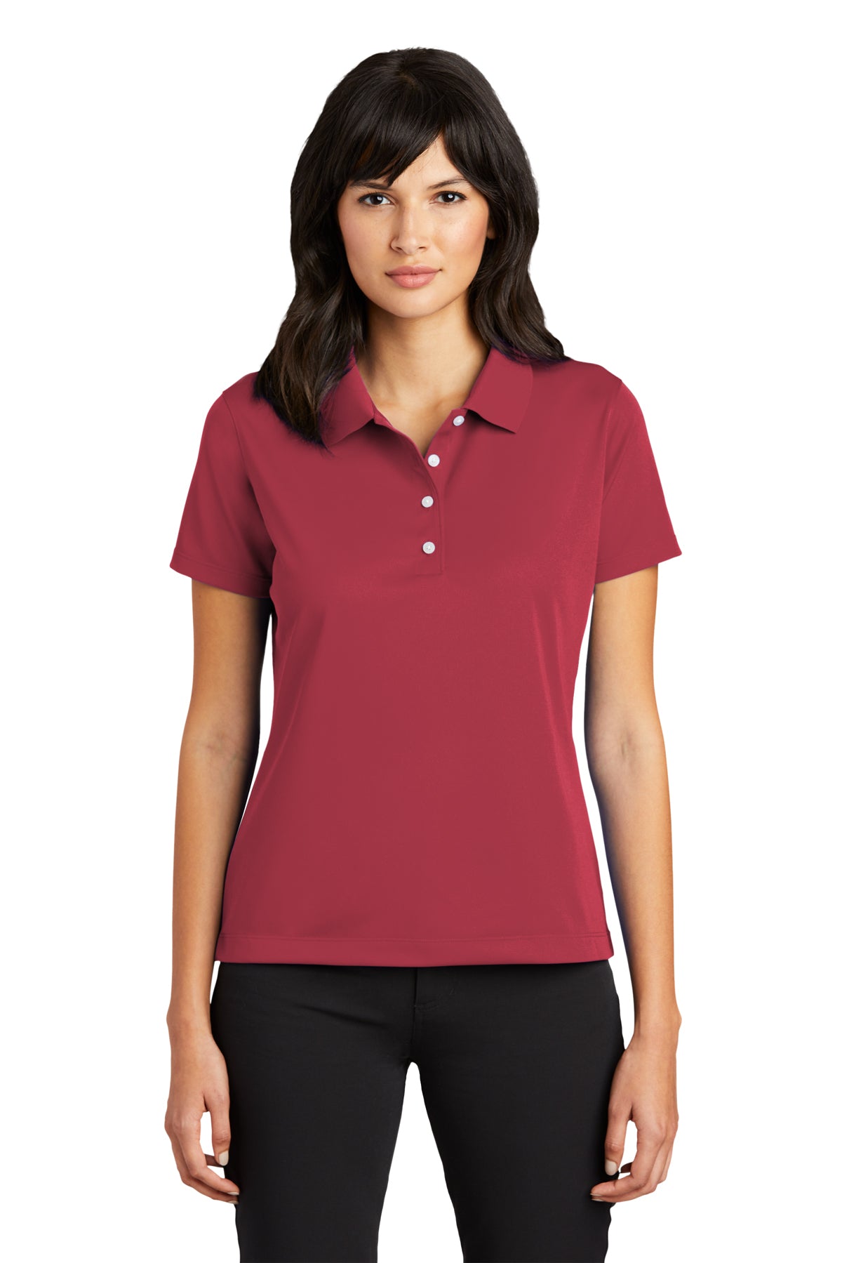 womens red nike golf shirt