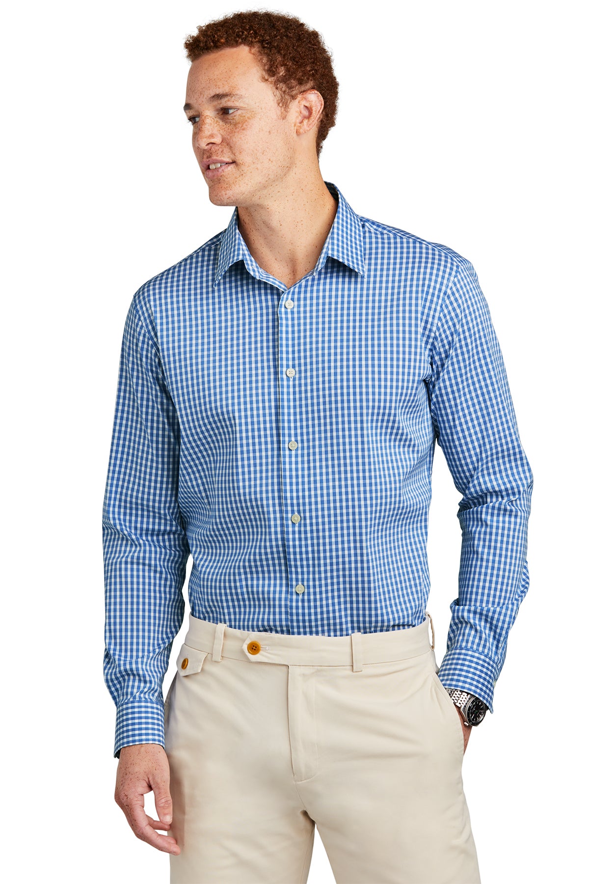 Brooks Brothers Woven Tech Stretch Patterned Shirt.BB18006