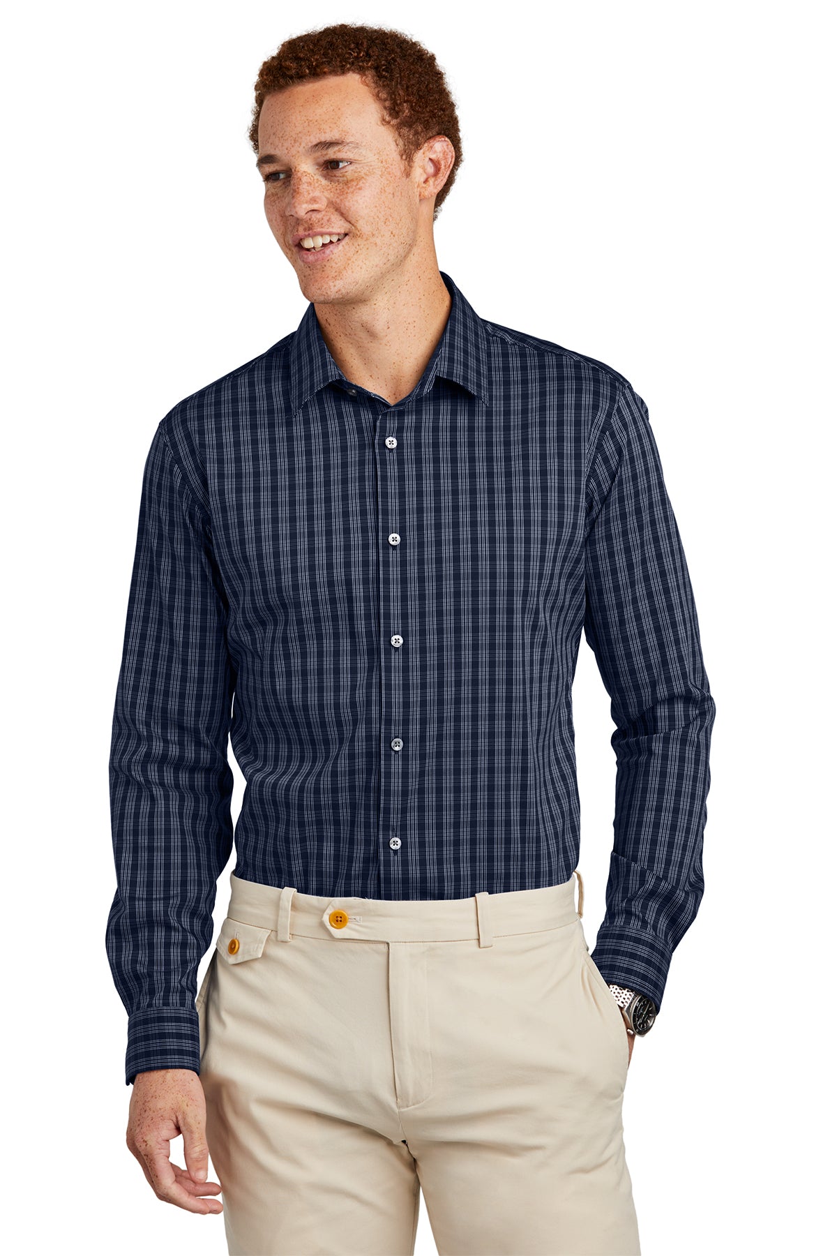 Navy Blazer/White Grid Check