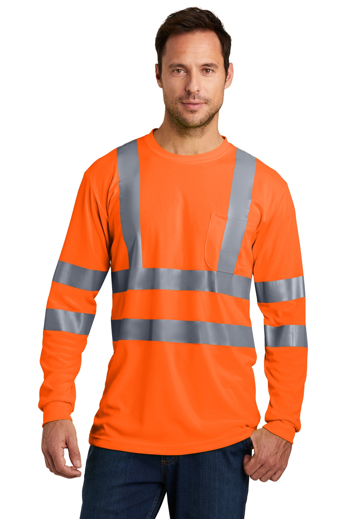 CornerStone-ANSI107 Class 3 Long Sleeve Reflective T-Shirt