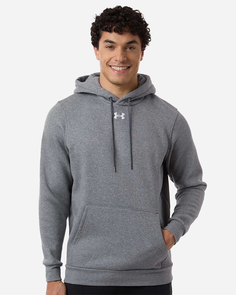 Under Armour Fleece Hooded Sweatshirt in Pitch Grey Medium Heather