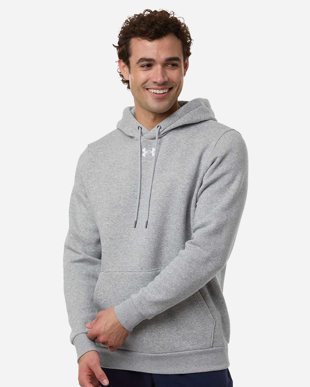 Under Armour Fleece Hooded Sweatshirt in Mod Grey Light Heather