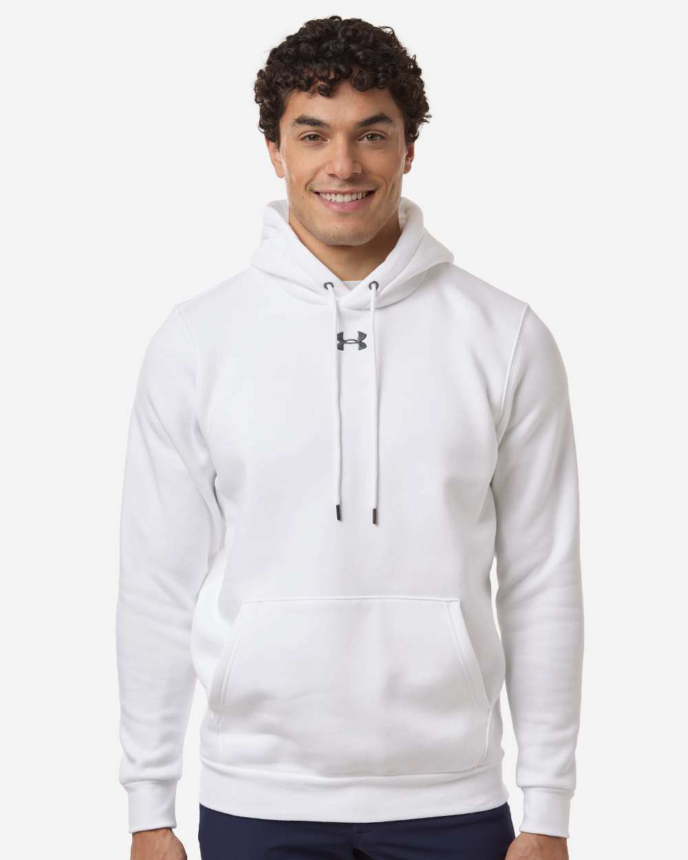 Under Armour Fleece Hooded Sweatshirt in white