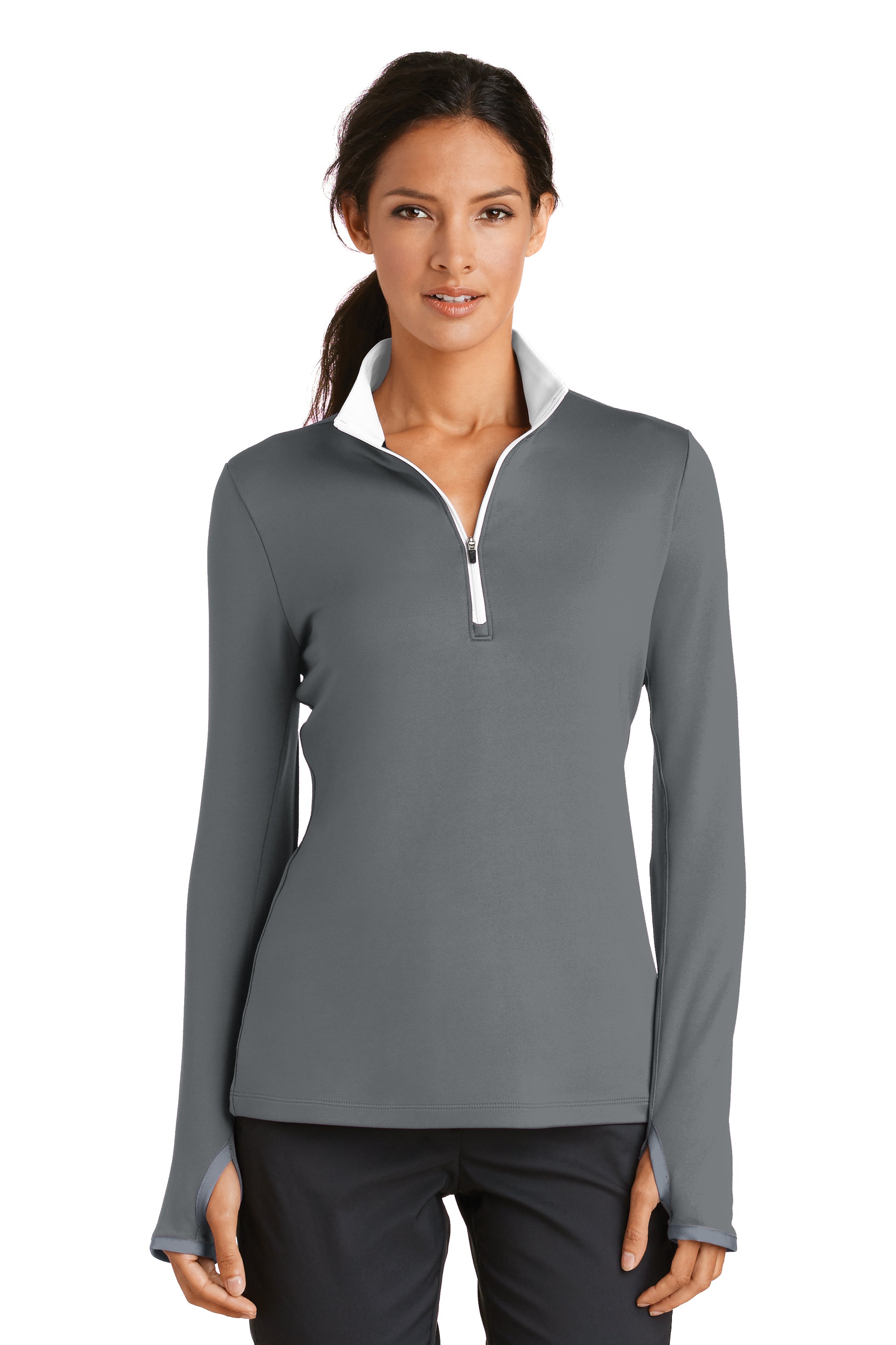Nike 779796 Dri-Fit Women's Half Zip Pullover | Logo Shirts Direct