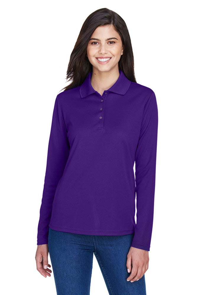 CORE 365 Ladies Long Sleeve Performance Pique Polo Shirt