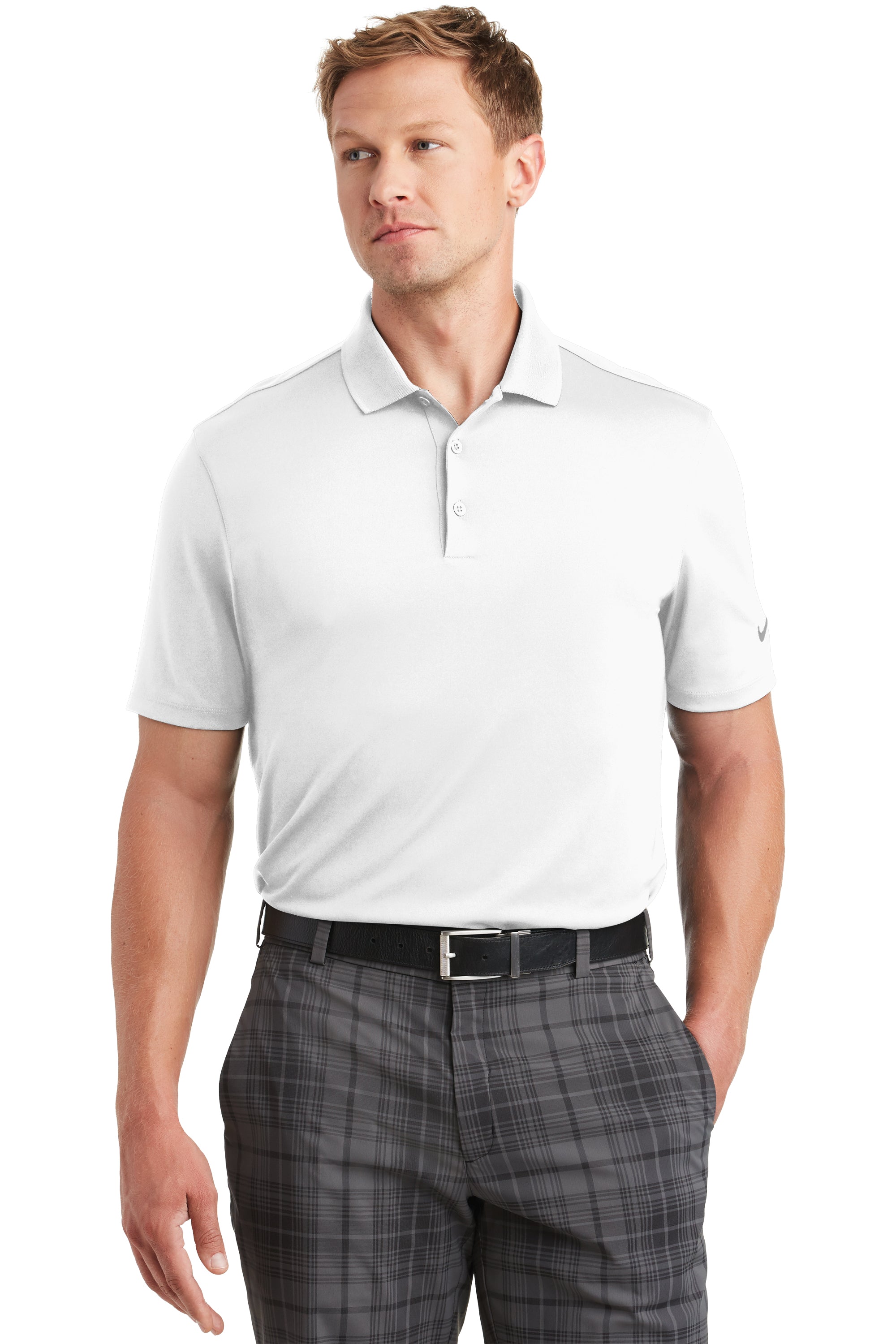 nike white golf shirt