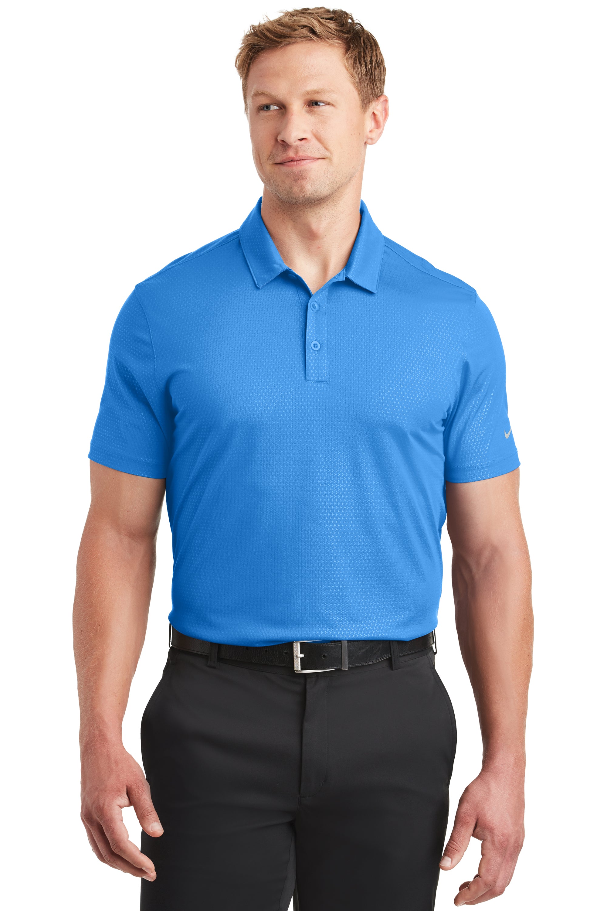Nike Dri-Fit Embossed Tri-Blade Polo | Logo Shirts Direct
