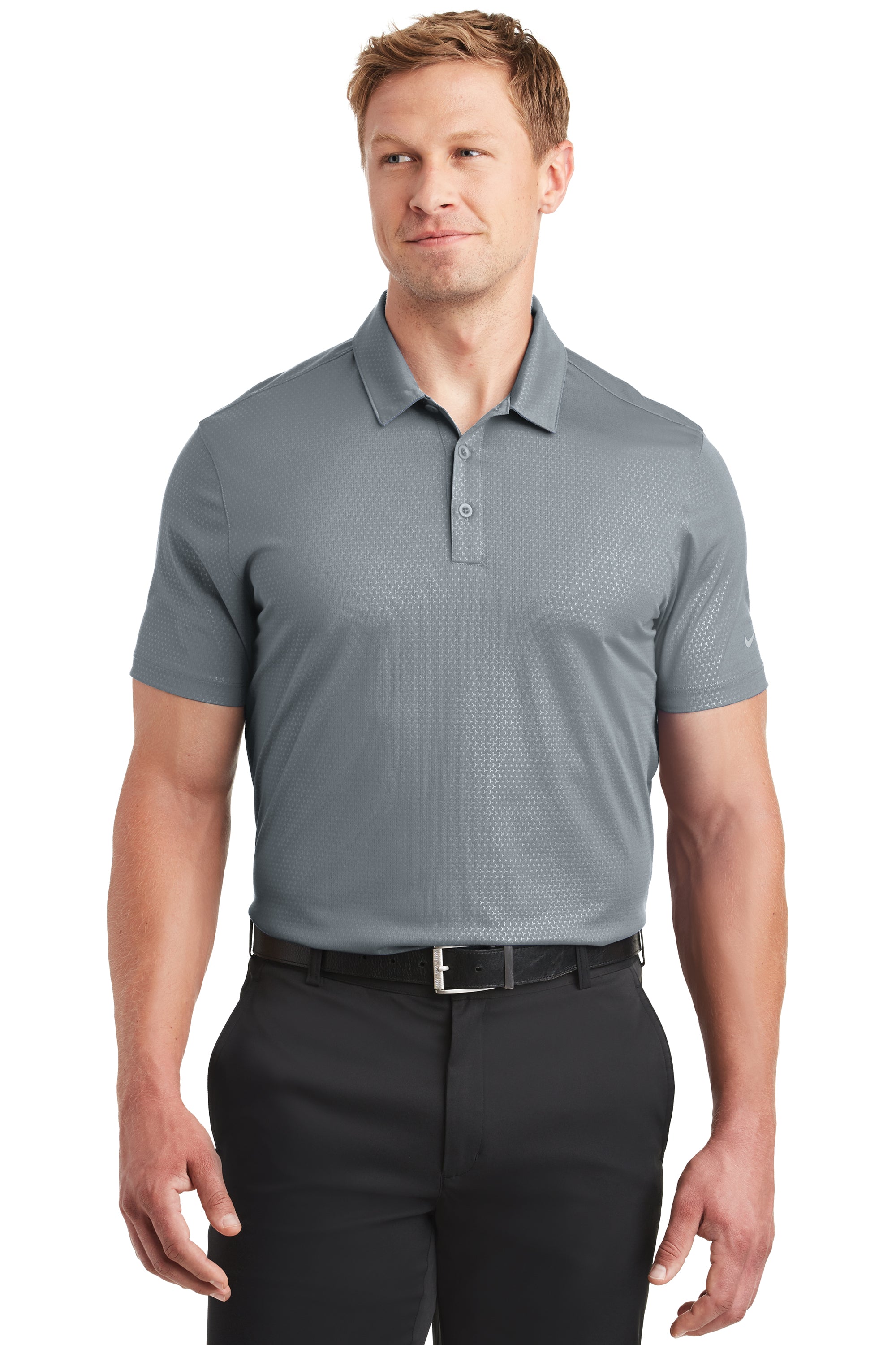 Nike Dri-Fit Embossed Tri-Blade Polo | Logo Shirts Direct