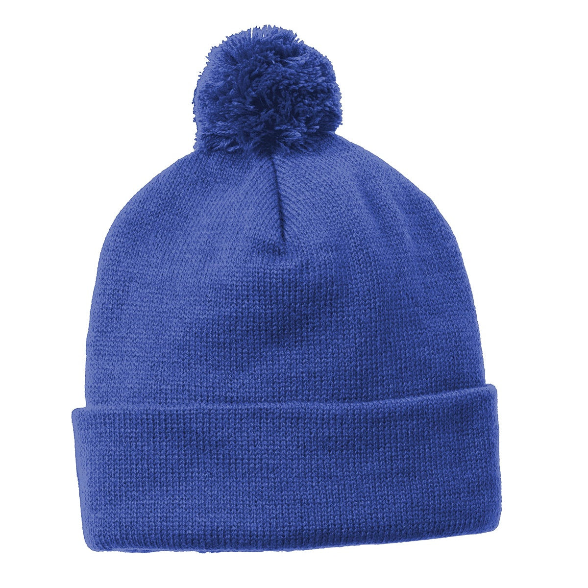 Sport-Tek STC37 Solid Pom Pom Beanie True Royal