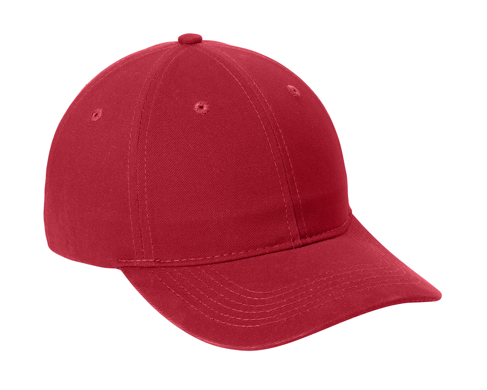 Port Authority Red Brushed Twill Low Profile Cap CP77