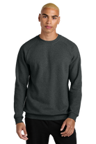 District DT7804 Cloud Fleece Crew Sweatshirt Heathered Charcoal