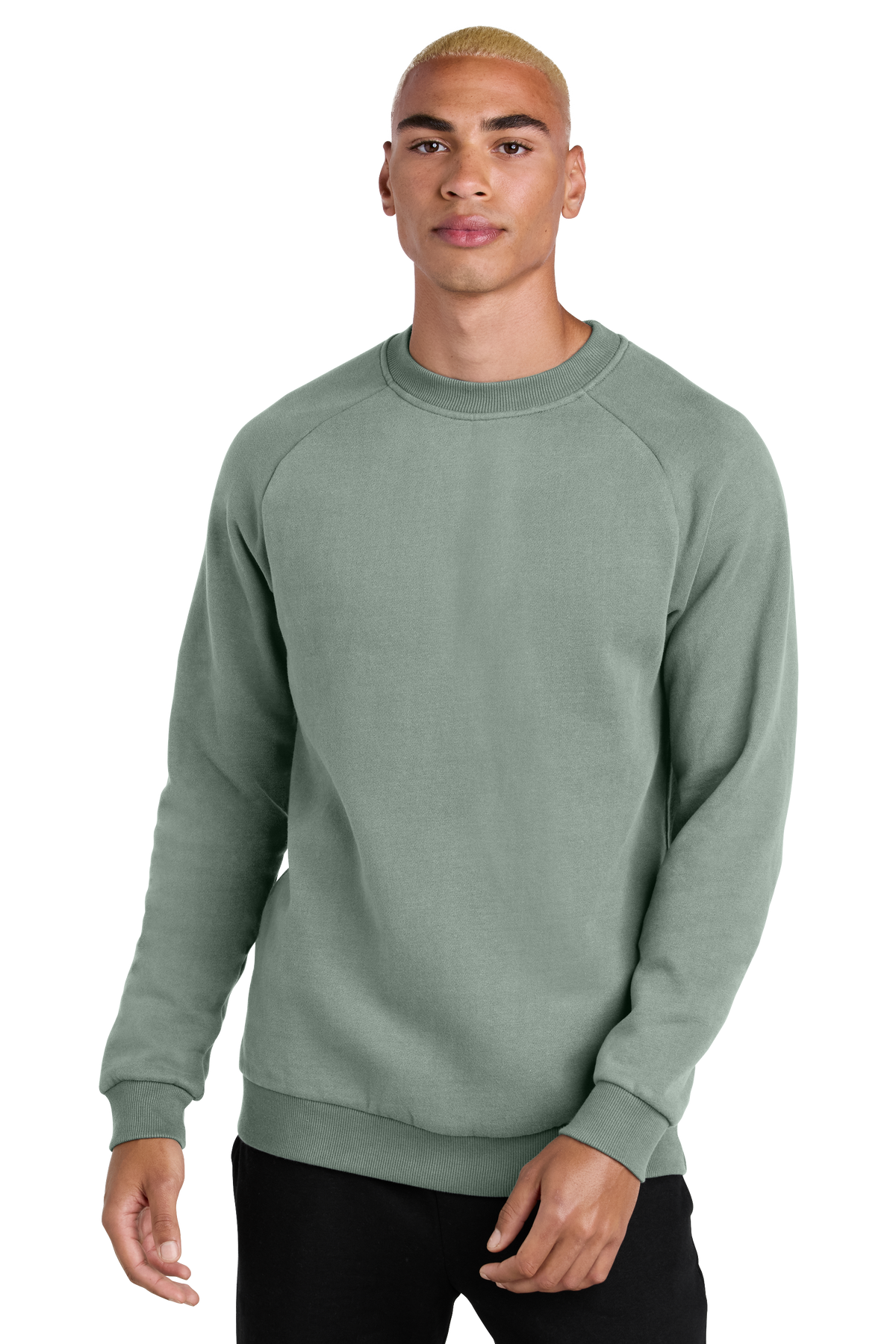 District DT7804 Cloud Fleece Crew Sweatshirt Slate Green