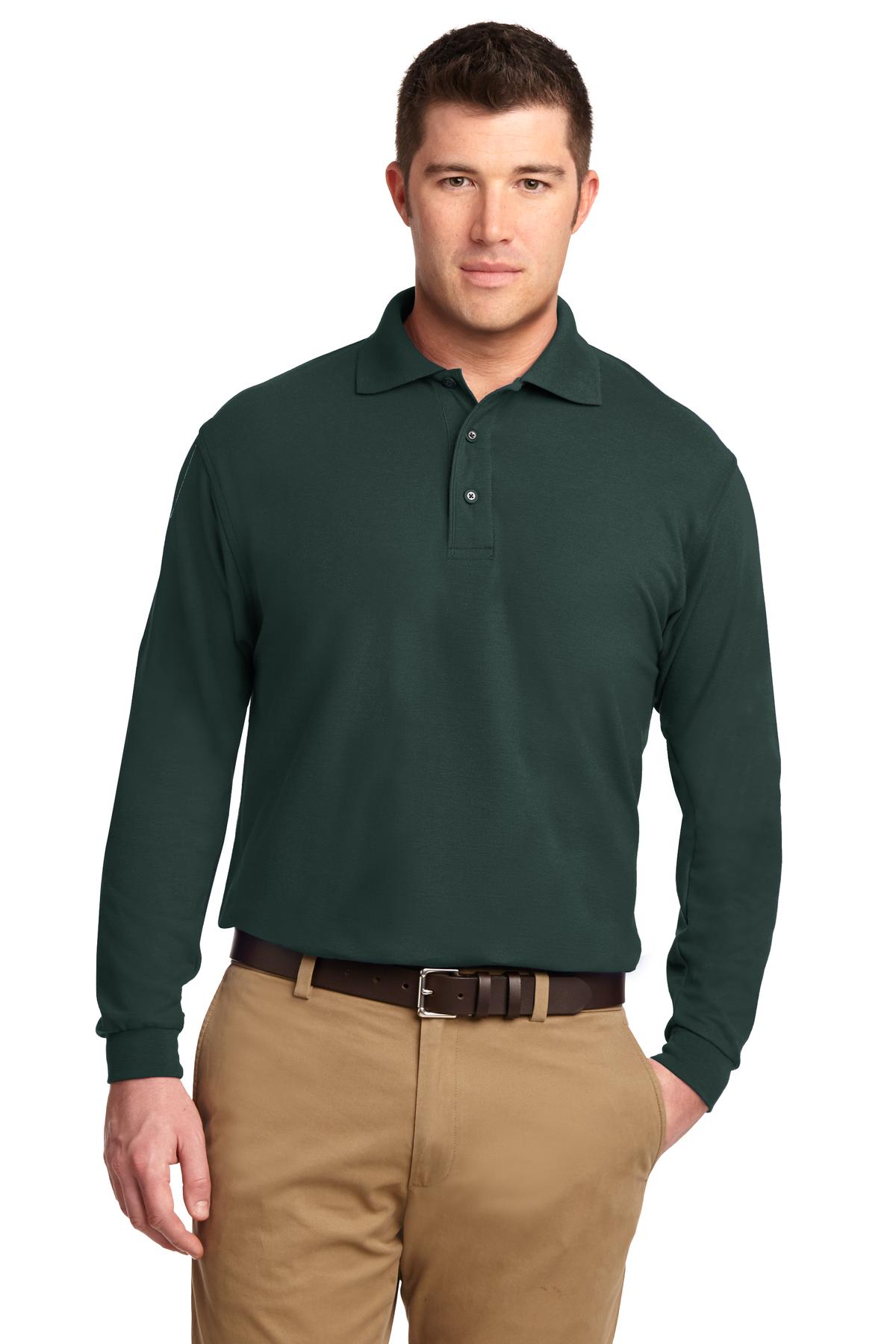 Port Authority Long Sleeve Silk Touch Polo Shirt: K500LS