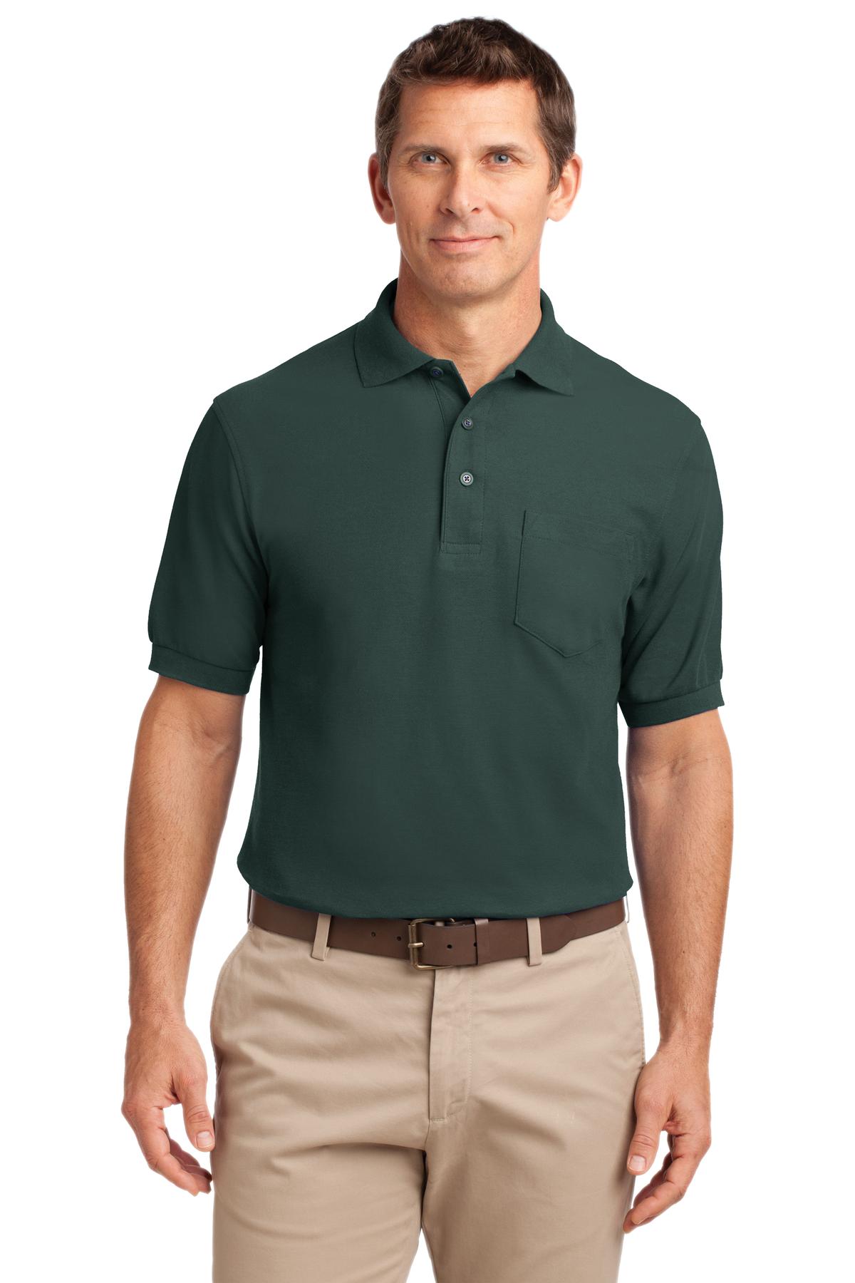 Port Authority Men's Silk Touch Pocket Polo. K500P.