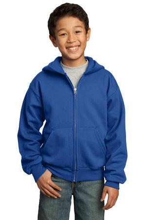 Port & Company Youth Core Fleece Full-Zip Hooded Sweatshirt