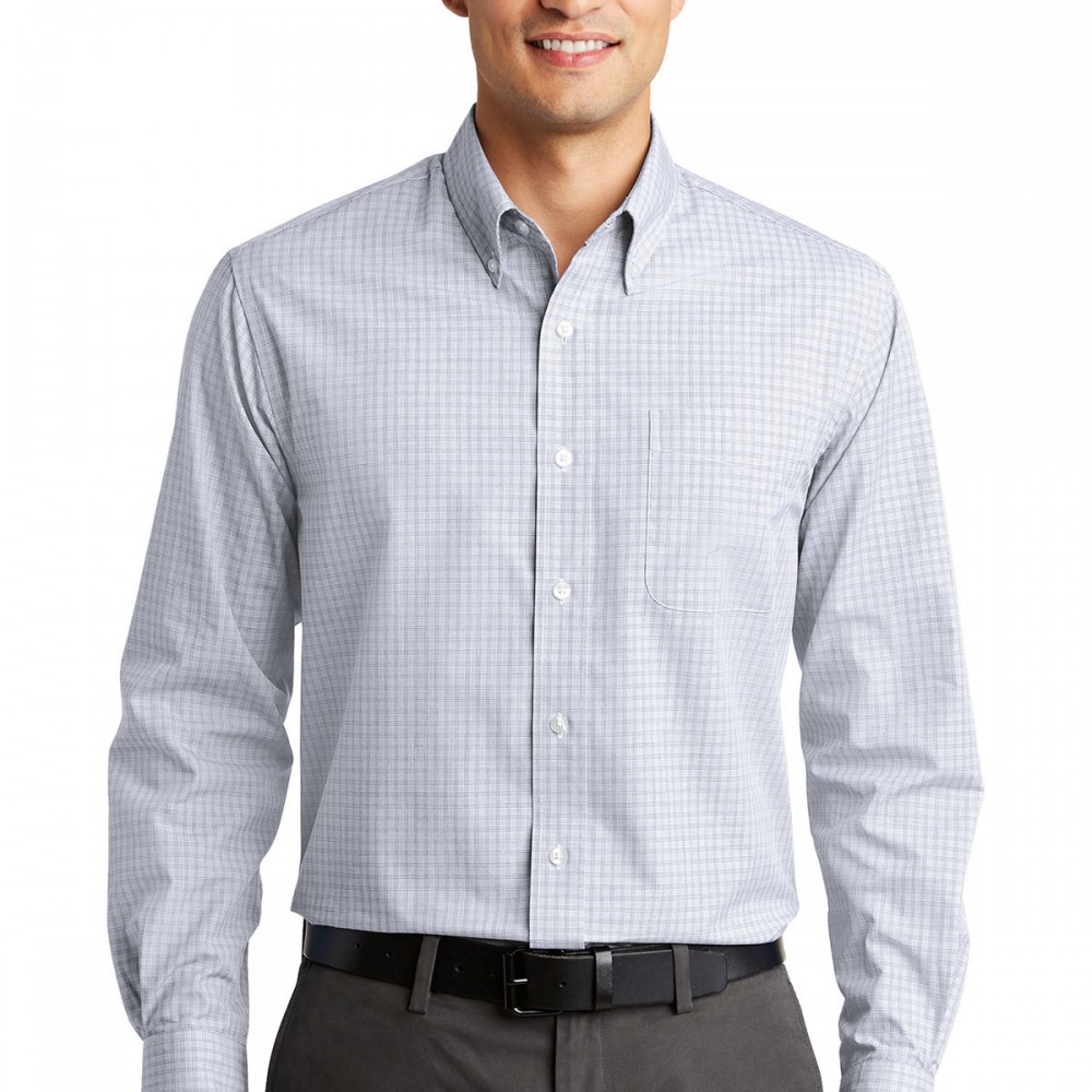 Port Authority S639 Men's Plaid Pattern Easy Care Shirt