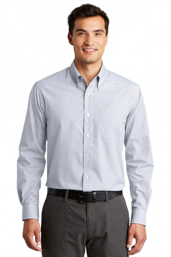 Port Authority S639 Men's Plaid Pattern Easy Care Shirt