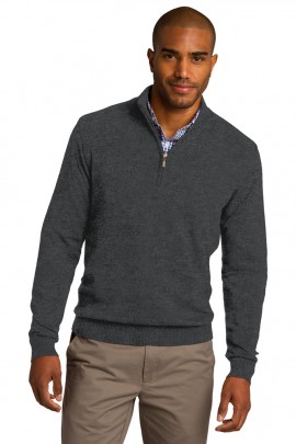 mens grey quarter zip sweater