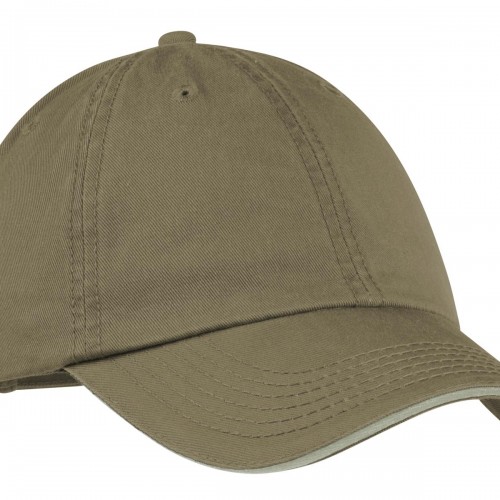 Port & Company Washed Twill Sandwich Bill Cap. CP79.