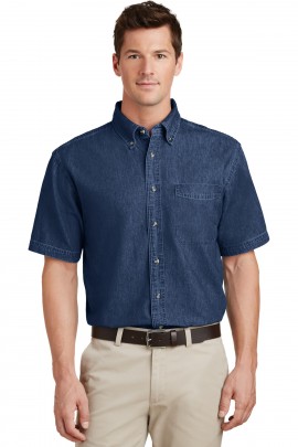 Port & Company SP10 Men's Long Sleeve Denim Shirt