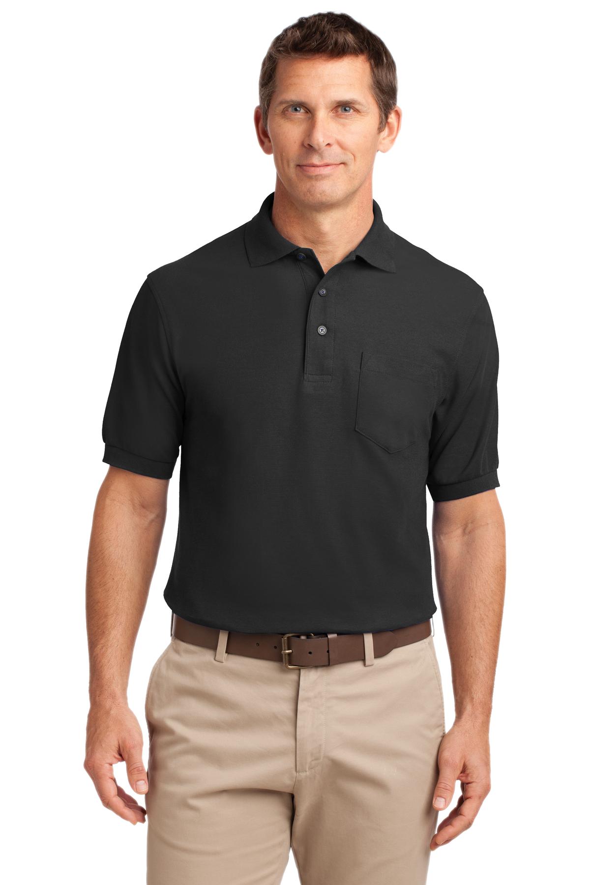 mens black polo shirt with pocket