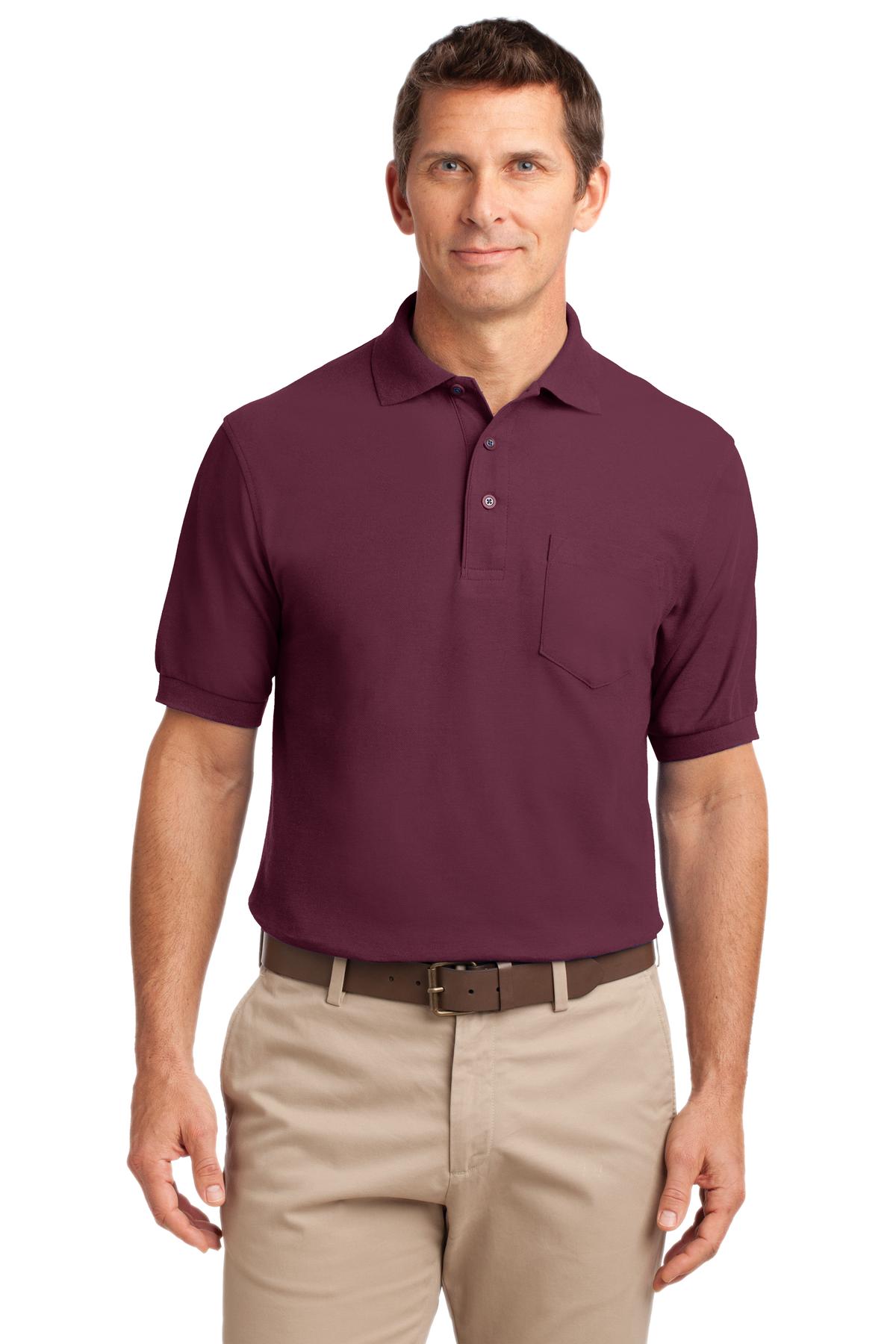 Ed Garments Big And Tall Short Sleeve Pique Polo Pocket Shirt XX-Large NAVY