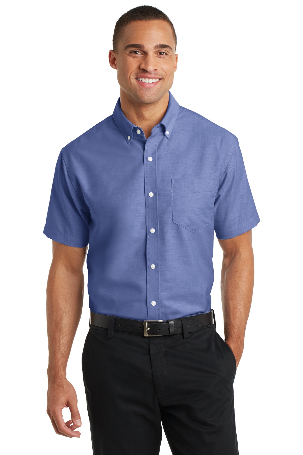 Port Authority Men's Short Sleeve SuperPro Oxford Shirt. S659.