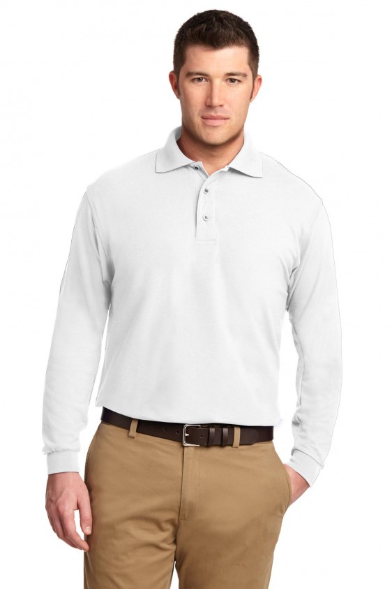 Download Port Authority Men's Long Sleeve Silk Touch Polo. K500LS.