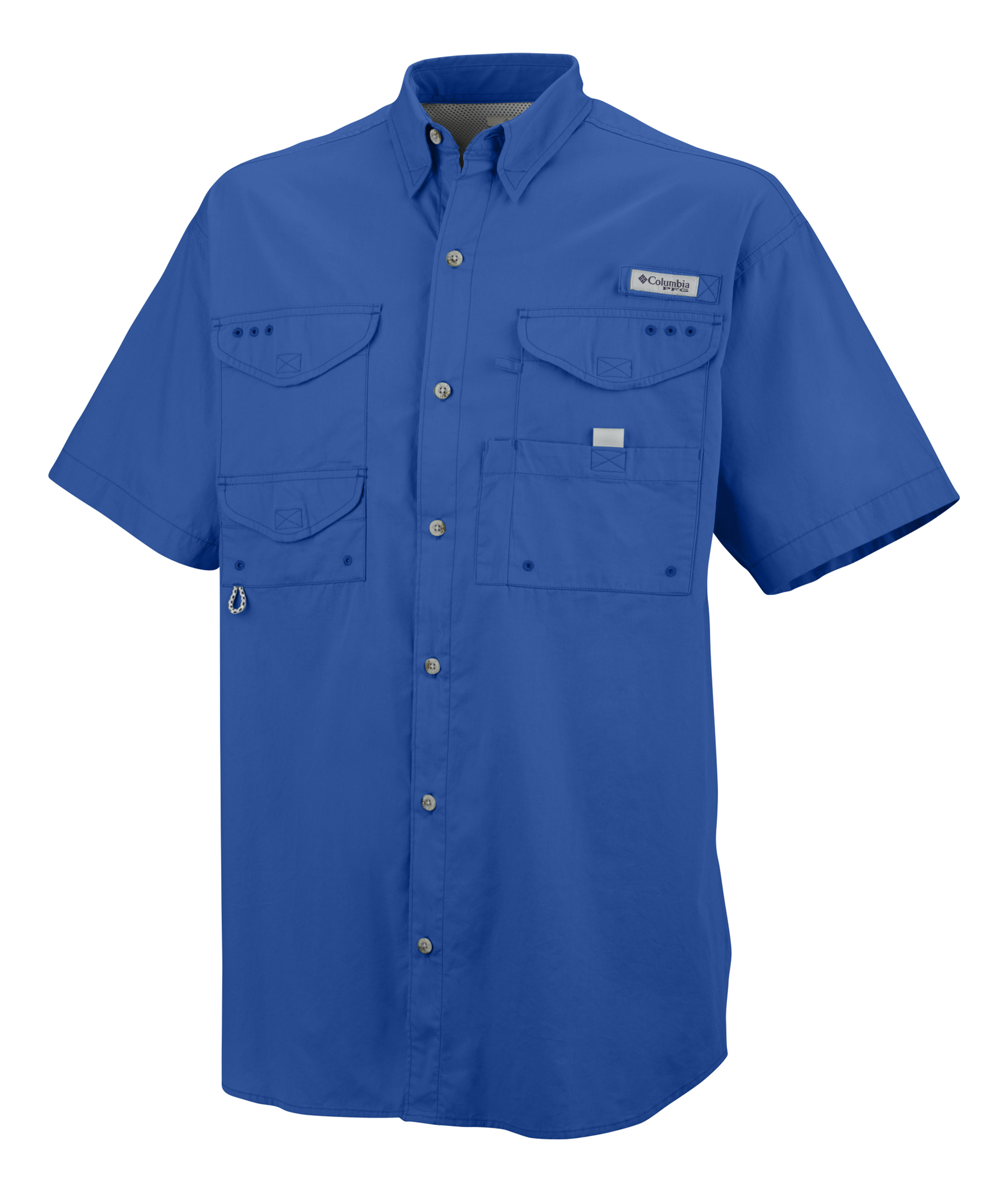 Columbia PFG Bonehead Fishing Shirt Short Sleeve Men's size 2XL Blue Vented 