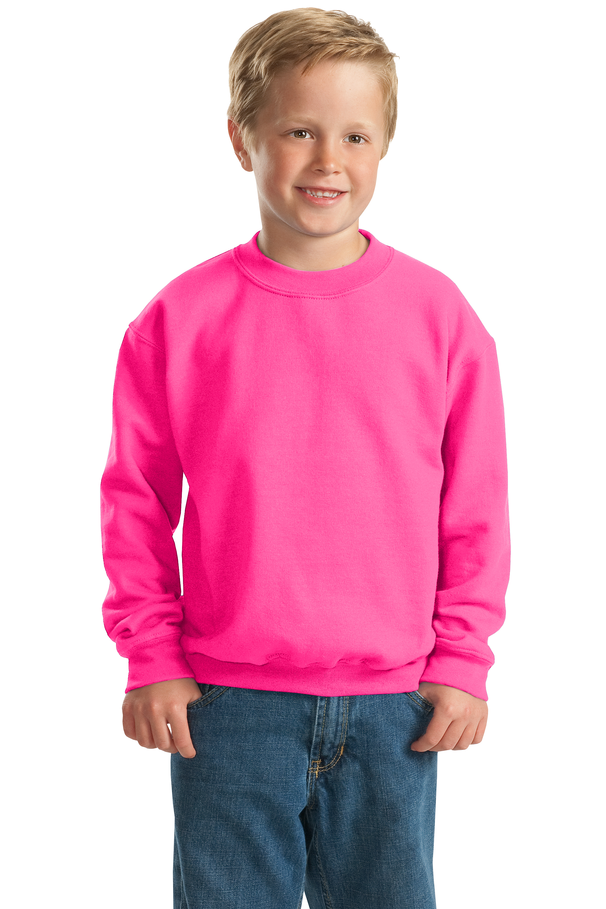 Gildan Youth Heavy Blend Crewneck Sweatshirt. 18000B.